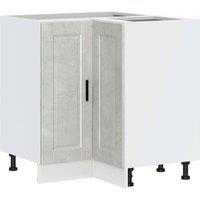 Berkfield Home Kitchen Corner Base Cabinet Porto Concrete Grey Engineered Wood