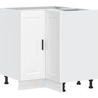 Berkfield Home Kitchen Corner Base Cabinet Porto White Engineered Wood