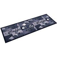 Berkfield Home Kitchen Carpet Washable Coffee Blue 60x180 cm