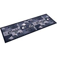 Berkfield Home Kitchen Carpet Washable Coffee Blue 45x150 cm