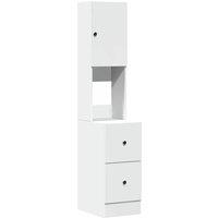 Berkfield Home Kitchen Cabinet White 35x50x180 cm Engineered Wood | Size: 35 x 50 x 180 cm