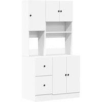 Berkfield Home Kitchen Cabinet White 95x50x180 cm Engineered Wood | Size: 95 x 50 x 180 cm