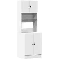 Berkfield Home Kitchen Cabinet White 60x50x180 cm Engineered Wood | Size: 60 x 50 x 180 cm