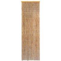 Berkfield Home Insect Door Curtain Bamboo 56x185 cm in Brown