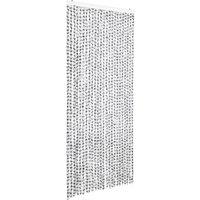Berkfield Home Insect Curtain Light & Dark Grey 100x220 cm Chenille