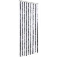 Berkfield Home Insect Curtain Grey & White 90x220 cm Chenille