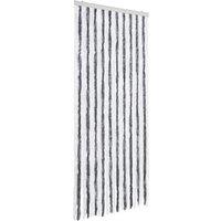 Berkfield Home Insect Curtain Grey & White 90x200 cm Chenille