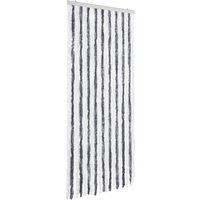 Berkfield Home Insect Curtain Grey & White 56x200 cm Chenille