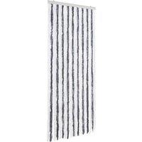 Berkfield Home Insect Curtain Grey & White 56x185 cm Chenille