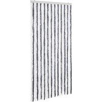 Berkfield Home Insect Curtain Grey & White 100x220 cm Chenille