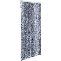 Berkfield Home Insect Curtain Blue & White 90x200 cm Chenille