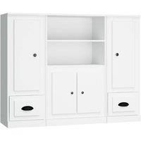 Berkfield Home Highboards 3 pcs White Engineered Wood