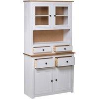 Berkfield Home Highboard White 93x40.5x180 cm Solid Pine Panama Range