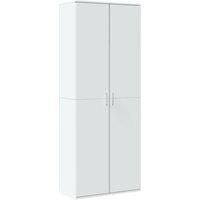 Berkfield Home Highboard White 70x35x180 cm Engineered Wood | Size: 70 x 35 x 180 cm