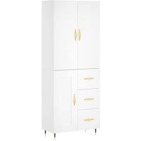 Berkfield Home Highboard White 69.5x34x180 cm Engineered Wood
