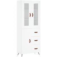 Berkfield Home Highboard White 69.5x34x180 cm Engineered Wood
