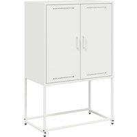 Berkfield Home Highboard White 68.5x38.5x107 cm Steel