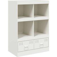 Berkfield Home Highboard White 67x39x95 cm Steel | Size: 67 x 39 x 95 cm