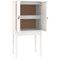 Berkfield Home Highboard White 60x40x120 cm Solid Wood Pine | Size: 60 x 40 x 120 cm
