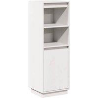 Berkfield Home Highboard White 37x34x110 cm Solid Wood Pine | Size: 37 x 34 x 110 cm