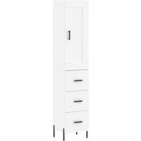 Berkfield Home Highboard White 34.5x34x180 cm Engineered Wood