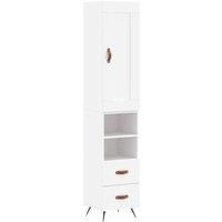 Berkfield Home Highboard White 34.5x34x180 cm Engineered Wood