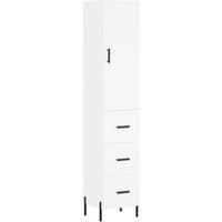 Berkfield Home Highboard White 34.5x34x180 cm Engineered Wood