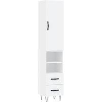 Berkfield Home Highboard White 34.5x34x180 cm Engineered Wood