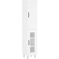 Berkfield Home Highboard White 34.5x34x180 cm Engineered Wood
