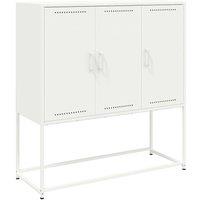 Berkfield Home Highboard White 100.5x39x107 cm Steel