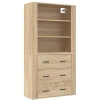 Berkfield Home Highboard Sonoma Oak Engineered Wood in Brown