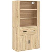 Berkfield Home Highboard Sonoma Oak Engineered Wood in Brown