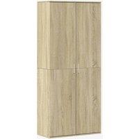 Berkfield Home Highboard Sonoma Oak 80x35x180 cm Engineered Wood in Brown | Size: 80 x 35 x 180 cm
