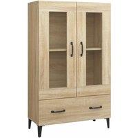 Berkfield Home Highboard Sonoma Oak 70x31x115 cm Engineered Wood in Brown | Size: 70 x 31 x 115 cm