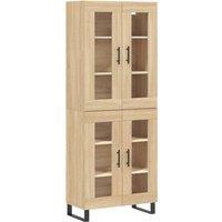 Berkfield Home Highboard Sonoma Oak 69.5x34x180 cm Engineered Wood in Brown
