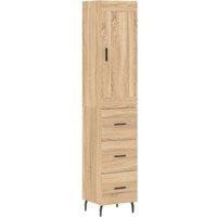 Berkfield Home Highboard Sonoma Oak 34.5x34x180 cm Engineered Wood in Brown