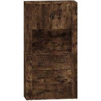 Berkfield Home Highboard Smoked Oak Engineered Wood in Brown