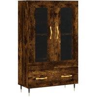 Berkfield Home Highboard Smoked Oak 69.5x31x115 cm Engineered Wood in Brown