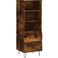 Berkfield Home Highboard Smoked Oak 40x36x110 cm Engineered Wood in Brown | Size: 40 x 36 x 110 cm