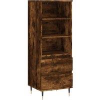 Berkfield Home Highboard Smoked Oak 40x36x110 cm Engineered Wood in Brown | Size: 40 x 36 x 110 cm