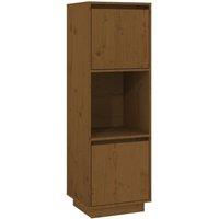 Berkfield Home Highboard Honey Brown 38x35x117 cm Solid Wood Pine | Size: 38 x 35 x 117 cm