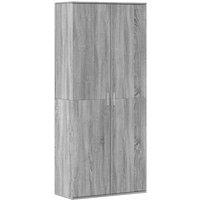 Berkfield Home Highboard Grey Sonoma 80x35x180 cm Engineered Wood | Size: 80 x 35 x 180 cm