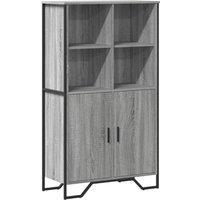 Berkfield Home Highboard Grey Sonoma 79.5x35.5x137.5 cm Engineered wood