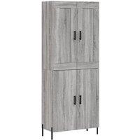 Berkfield Home Highboard Grey Sonoma 69.5x34x180 cm Engineered Wood