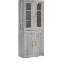 Berkfield Home Highboard Grey Sonoma 69.5x34x180 cm Engineered Wood
