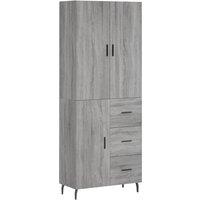 Berkfield Home Highboard Grey Sonoma 69.5x34x180 cm Engineered Wood