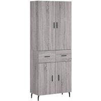 Berkfield Home Highboard Grey Sonoma 69.5x34x180 cm Engineered Wood