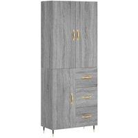 Berkfield Home Highboard Grey Sonoma 69.5x34x180 cm Engineered Wood