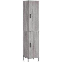 Berkfield Home Highboard Grey Sonoma 34.5x34x180 cm Engineered Wood