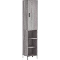 Berkfield Home Highboard Grey Sonoma 34.5x34x180 cm Engineered Wood